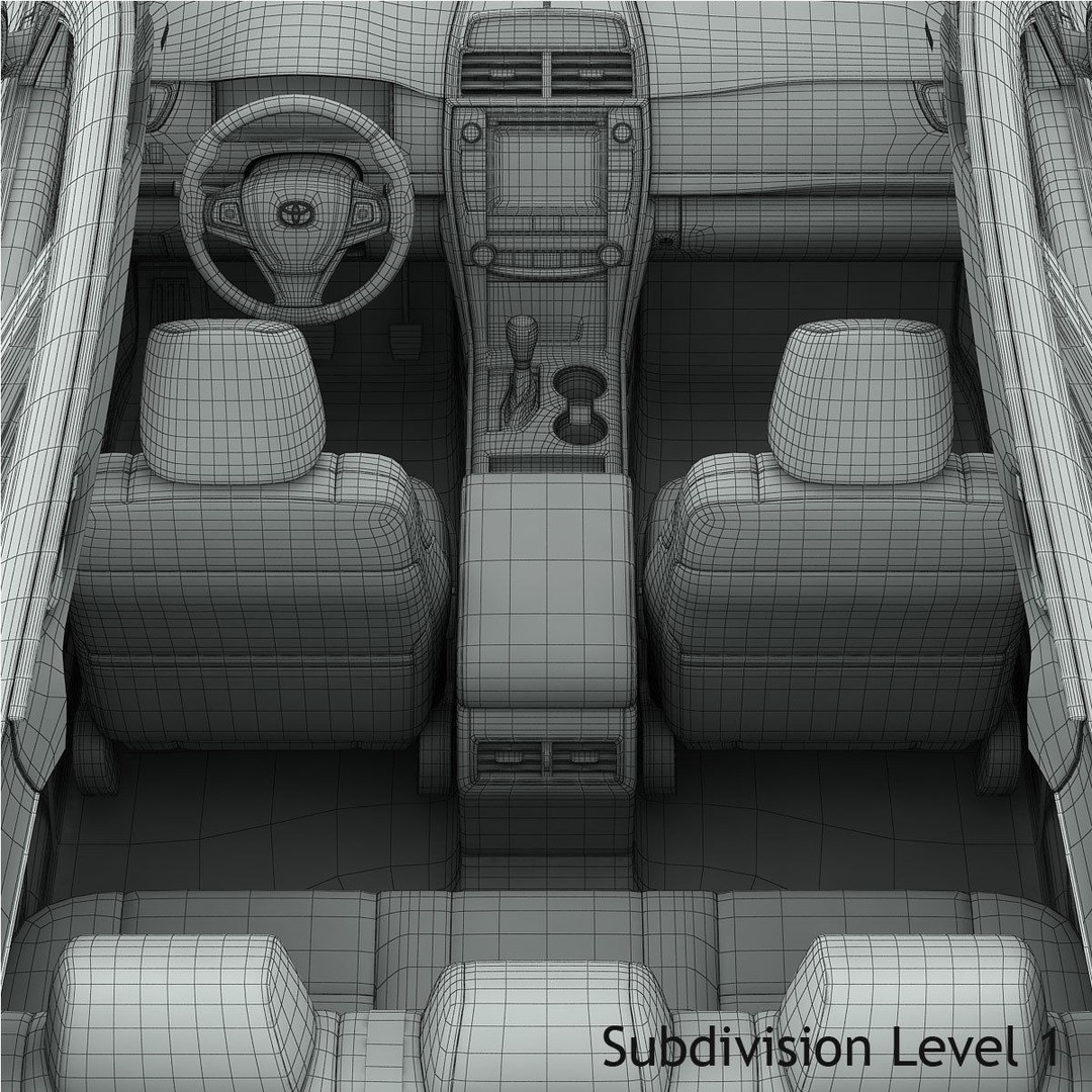 Toyota Camry XLE 2015 3D Model – Detailed Interior, FBX, OBJ - View 26