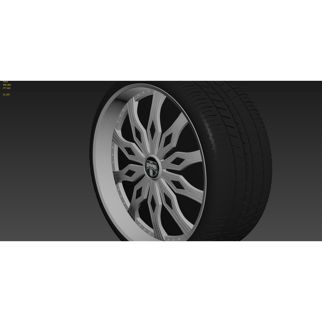 Luxury Car Rim 3D Model – 15 Beautiful Rims Pack, PBR Textures