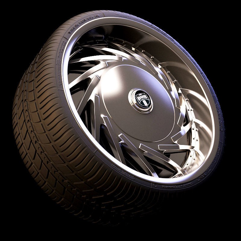 Luxury Car Rim 3D Model – 15 Beautiful Rims Pack, PBR Textures - View 10