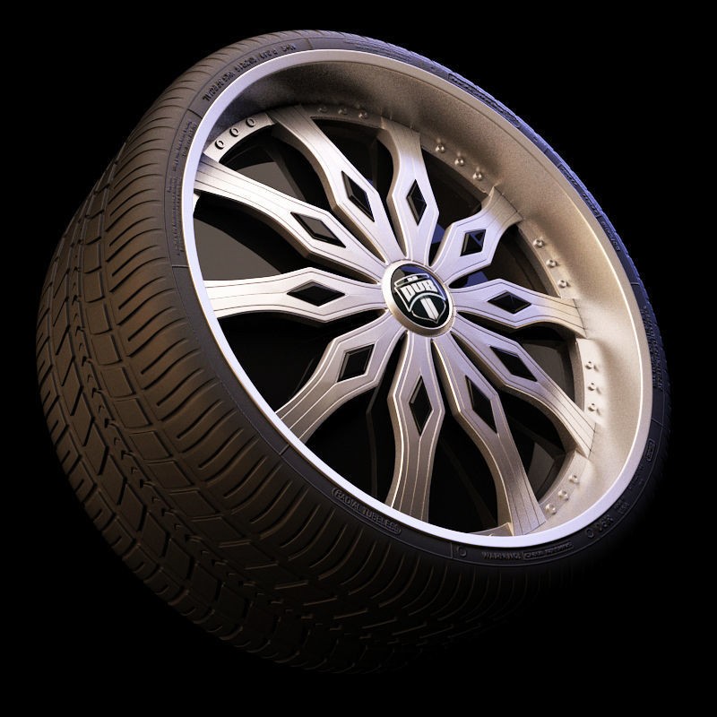 Luxury Car Rim 3D Model – 15 Beautiful Rims Pack, PBR Textures - View 11