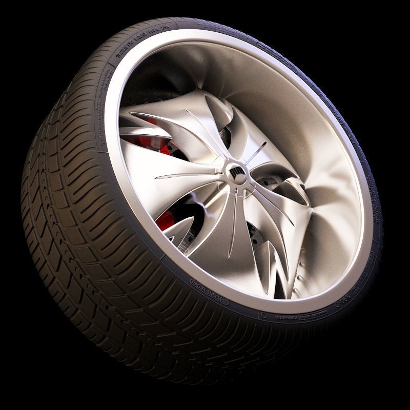 Luxury Car Rim 3D Model – 15 Beautiful Rims Pack, PBR Textures - View 12