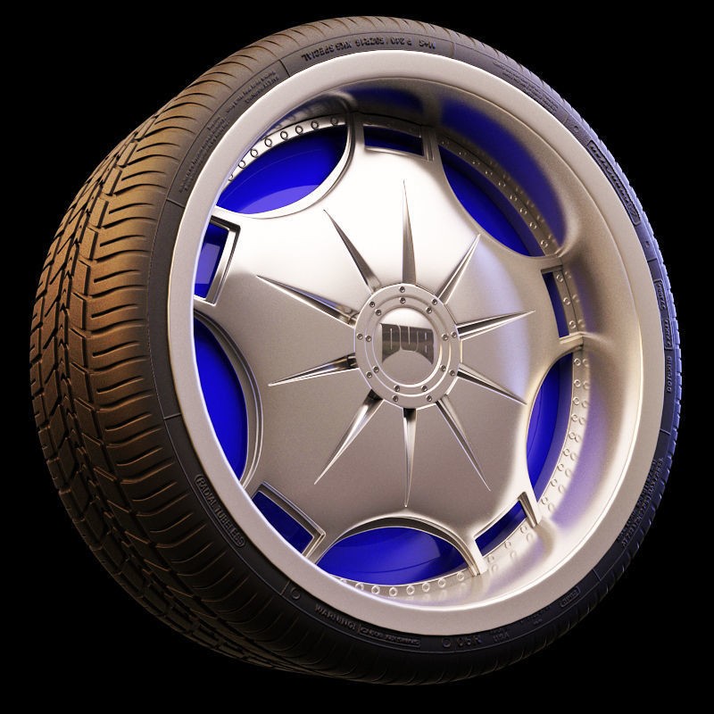 Luxury Car Rim 3D Model – 15 Beautiful Rims Pack, PBR Textures - View 13