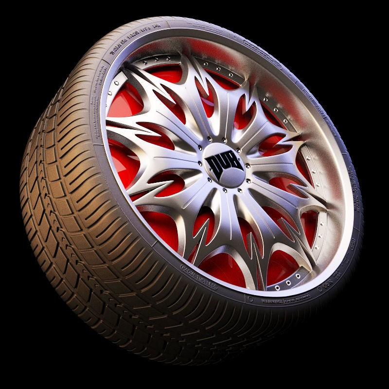 Luxury Car Rim 3D Model – 15 Beautiful Rims Pack, PBR Textures - View 14