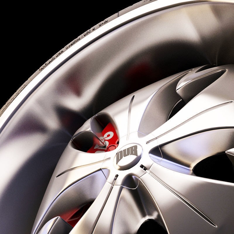 Luxury Car Rim 3D Model – 15 Beautiful Rims Pack, PBR Textures - View 25