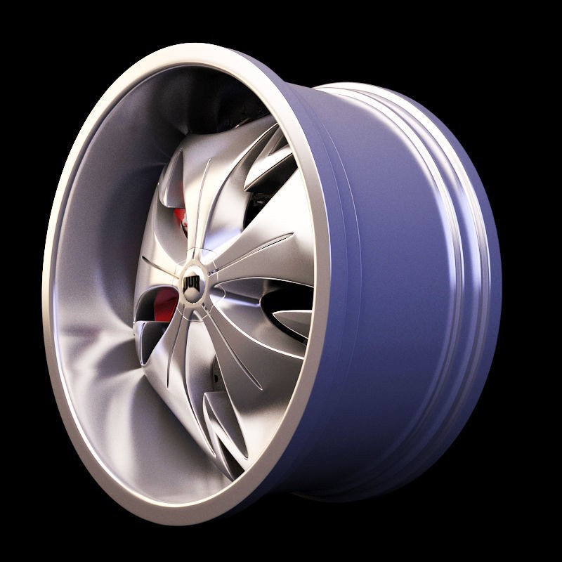 Luxury Car Rim 3D Model – 15 Beautiful Rims Pack, PBR Textures - View 26