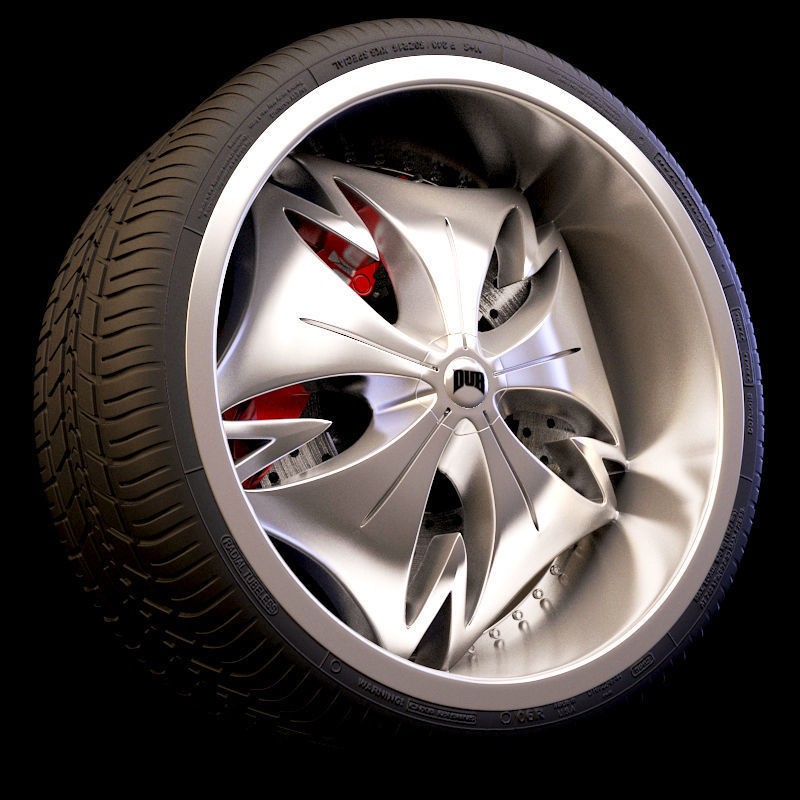 Luxury Car Rim 3D Model – 15 Beautiful Rims Pack, PBR Textures - View 27