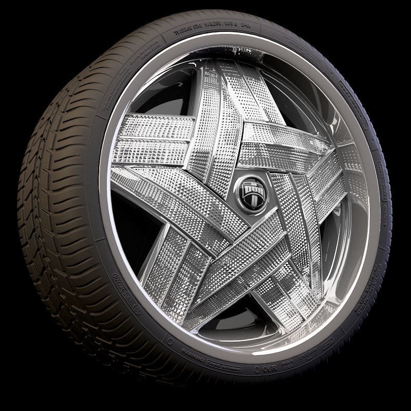 Luxury Car Rim 3D Model – 15 Beautiful Rims Pack, PBR Textures - View 28