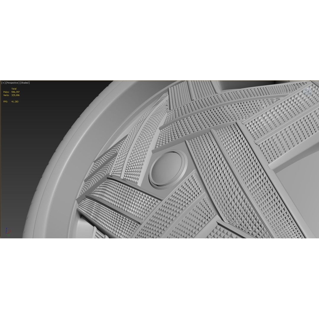 Luxury Car Rim 3D Model – 15 Beautiful Rims Pack, PBR Textures - View 33