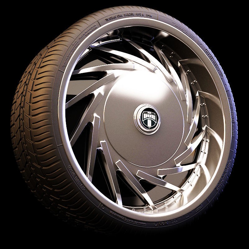 Luxury Car Rim 3D Model – 15 Beautiful Rims Pack, PBR Textures - View 34