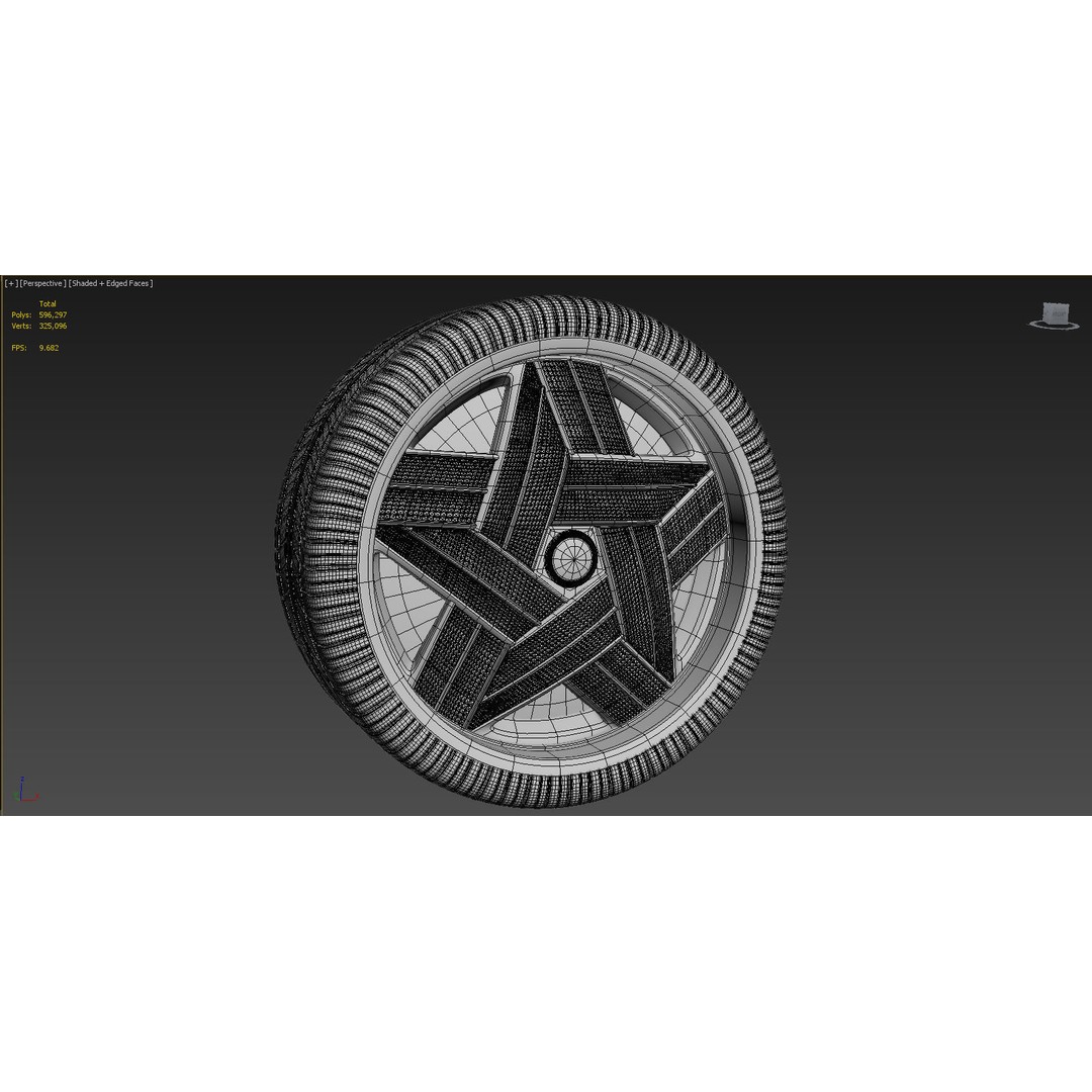 Luxury Car Rim 3D Model – 15 Beautiful Rims Pack, PBR Textures - View 35