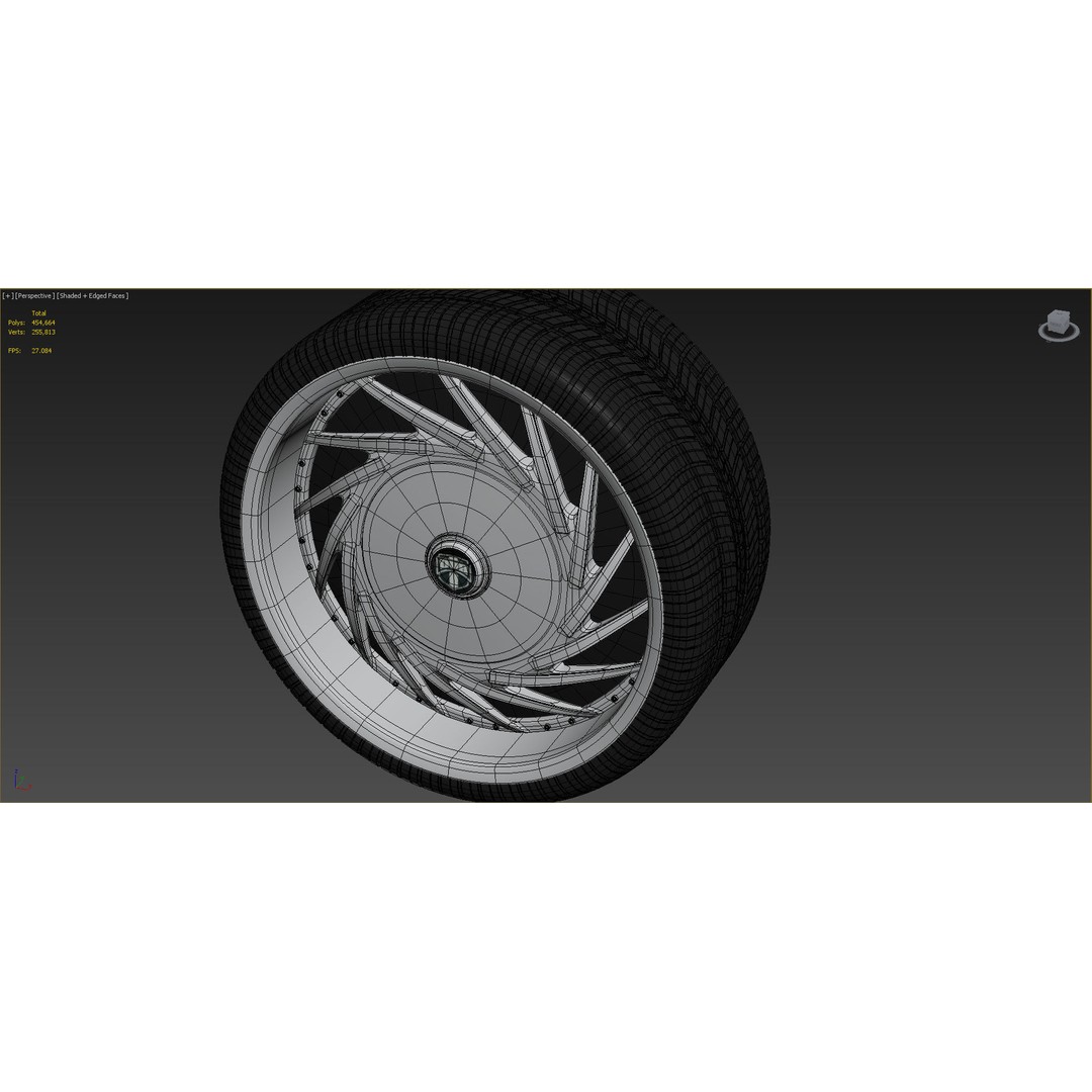 Luxury Car Rim 3D Model – 15 Beautiful Rims Pack, PBR Textures - View 38