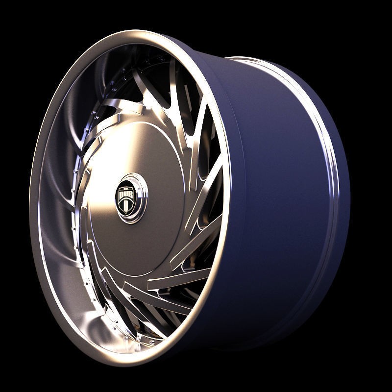 Luxury Car Rim 3D Model – 15 Beautiful Rims Pack, PBR Textures - View 39