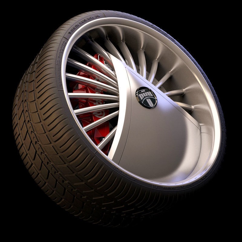 Luxury Car Rim 3D Model – 15 Beautiful Rims Pack, PBR Textures - View 4