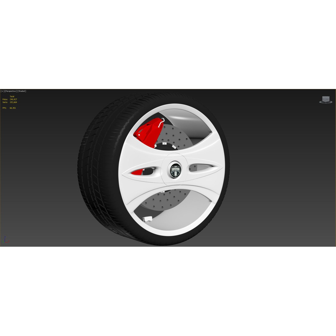 Luxury Car Rim 3D Model – 15 Beautiful Rims Pack, PBR Textures - View 43