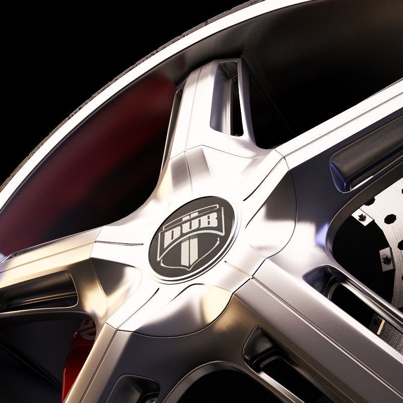 Luxury Car Rim 3D Model – 15 Beautiful Rims Pack, PBR Textures - View 44