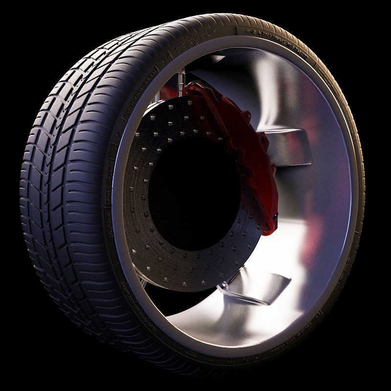 Luxury Car Rim 3D Model – 15 Beautiful Rims Pack, PBR Textures - View 47