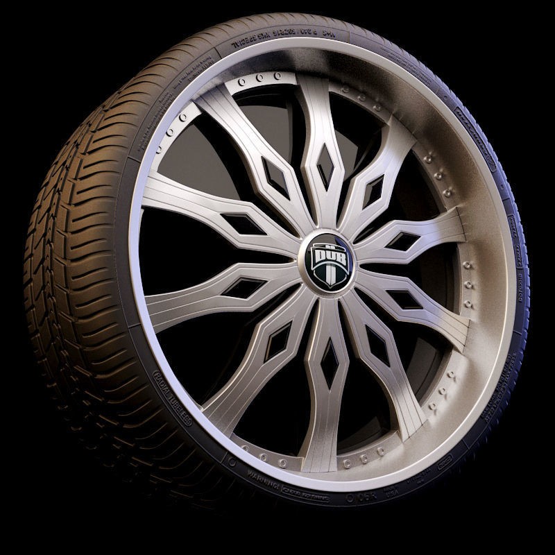 Luxury Car Rim 3D Model – 15 Beautiful Rims Pack, PBR Textures - View 49