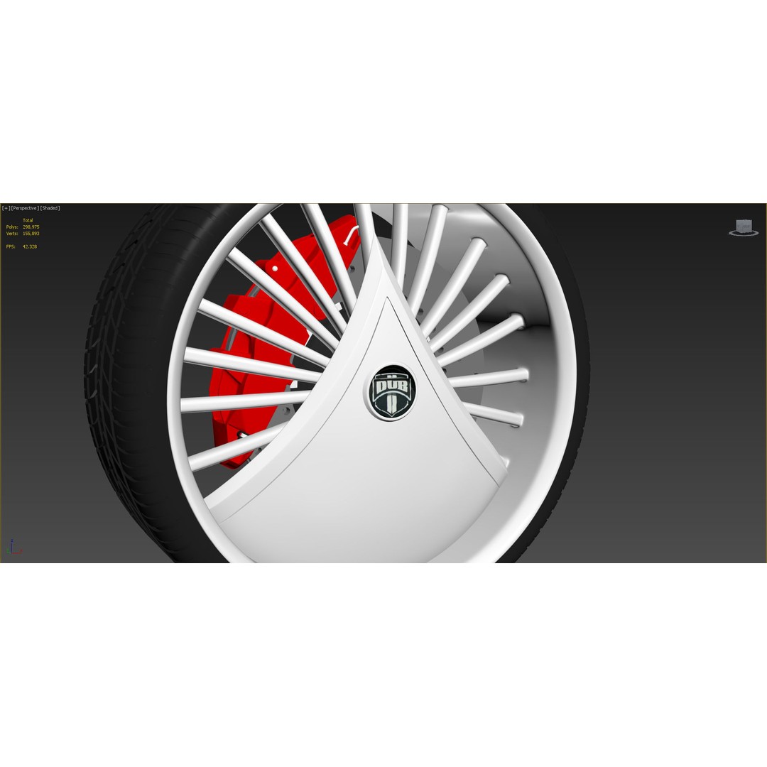 Luxury Car Rim 3D Model – 15 Beautiful Rims Pack, PBR Textures - View 50