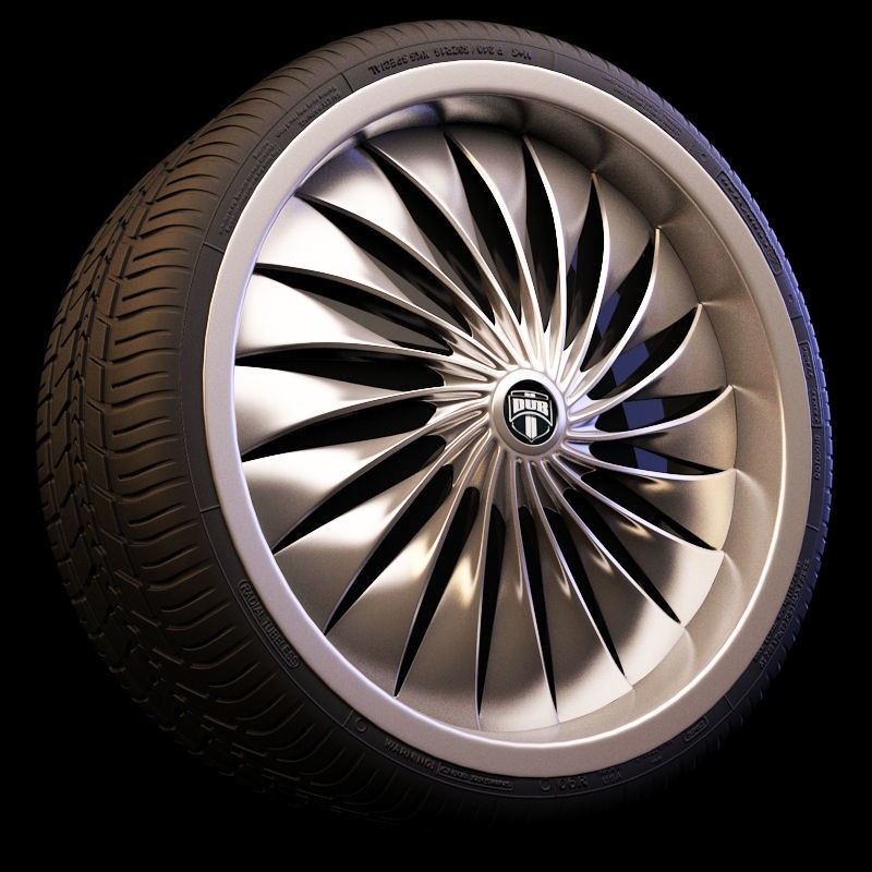 Luxury Car Rim 3D Model – 15 Beautiful Rims Pack, PBR Textures - View 51