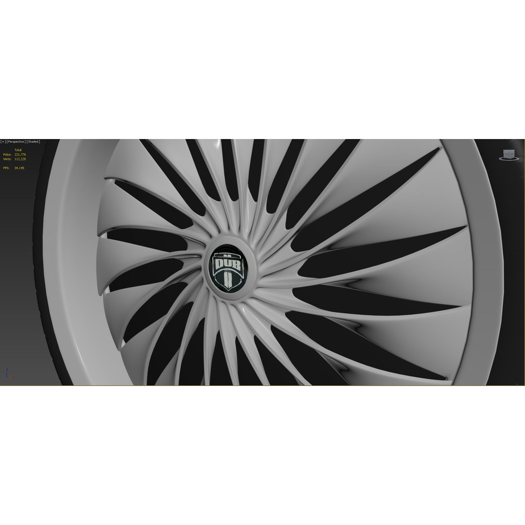 Luxury Car Rim 3D Model – 15 Beautiful Rims Pack, PBR Textures - View 53