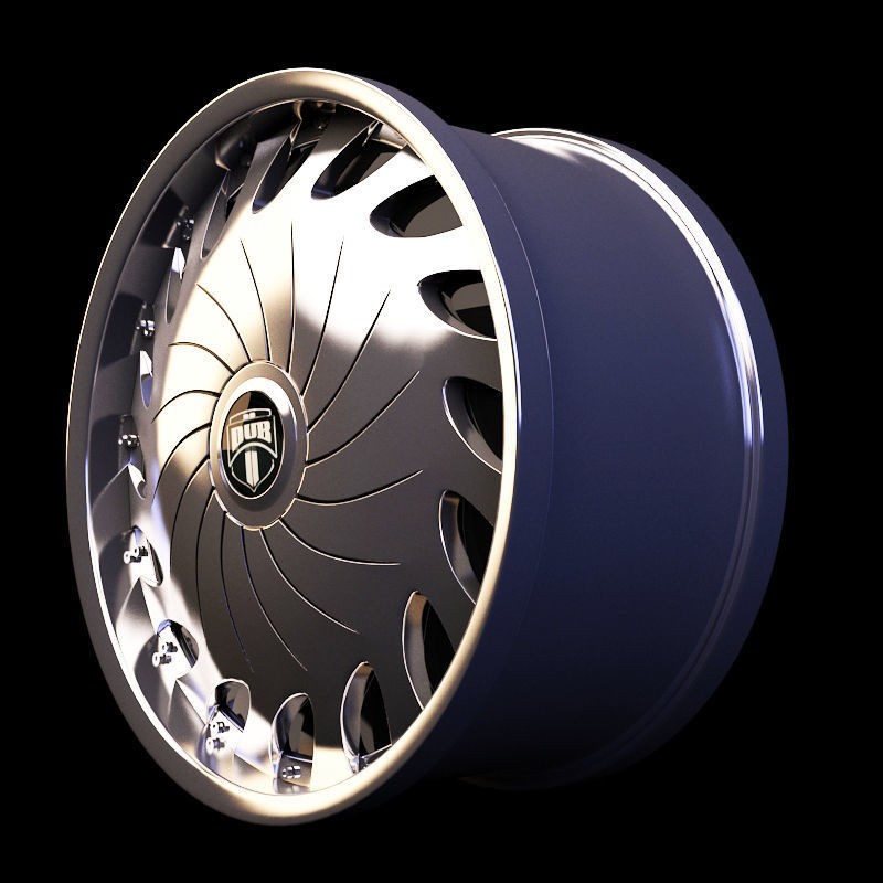 Luxury Car Rim 3D Model – 15 Beautiful Rims Pack, PBR Textures - View 59