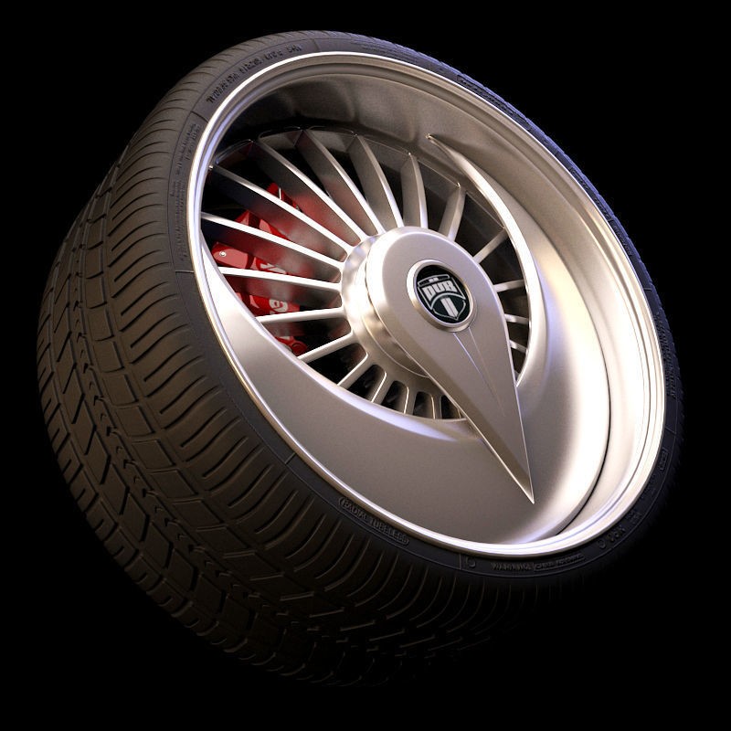 Luxury Car Rim 3D Model – 15 Beautiful Rims Pack, PBR Textures - View 6
