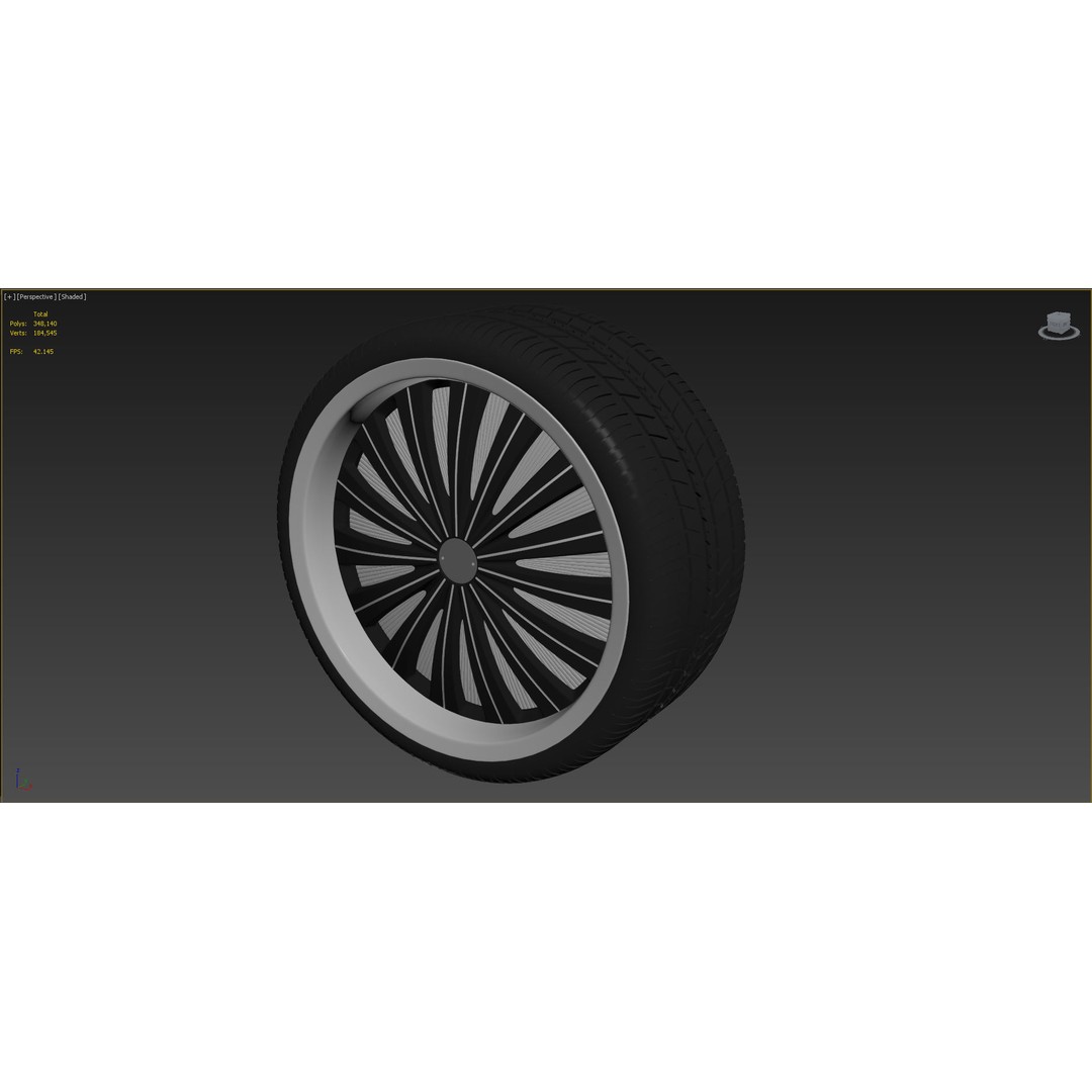 Luxury Car Rim 3D Model – 15 Beautiful Rims Pack, PBR Textures - View 61