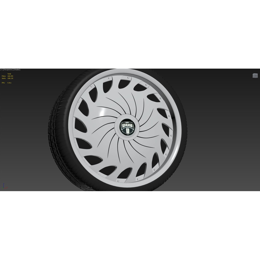 Luxury Car Rim 3D Model – 15 Beautiful Rims Pack, PBR Textures - View 63