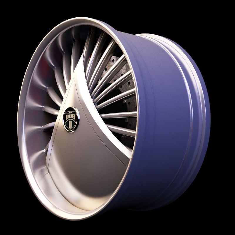 Luxury Car Rim 3D Model – 15 Beautiful Rims Pack, PBR Textures - View 65