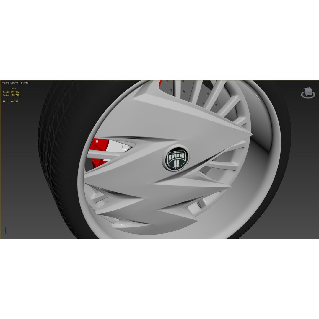 Luxury Car Rim 3D Model – 15 Beautiful Rims Pack, PBR Textures - View 66