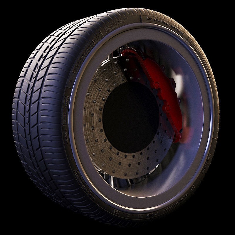 Luxury Car Rim 3D Model – 15 Beautiful Rims Pack, PBR Textures - View 67