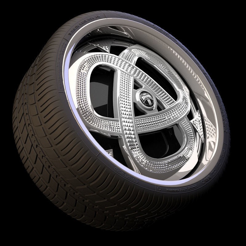 Luxury Car Rim 3D Model – 15 Beautiful Rims Pack, PBR Textures - View 68