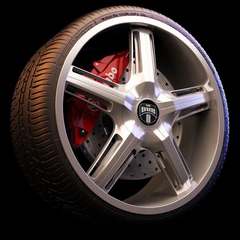 Luxury Car Rim 3D Model – 15 Beautiful Rims Pack, PBR Textures - View 7