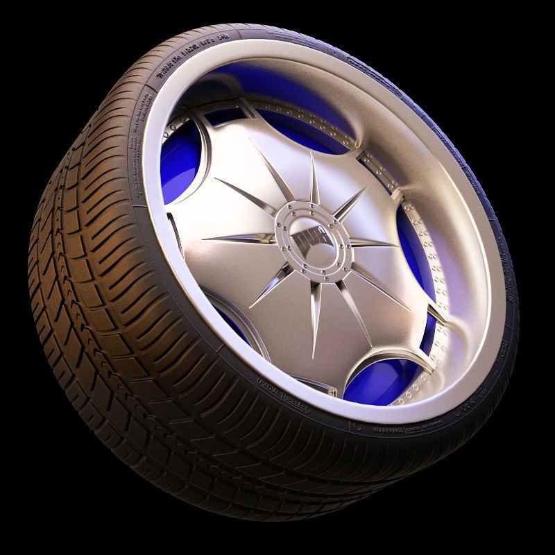 Luxury Car Rim 3D Model – 15 Beautiful Rims Pack, PBR Textures - View 71