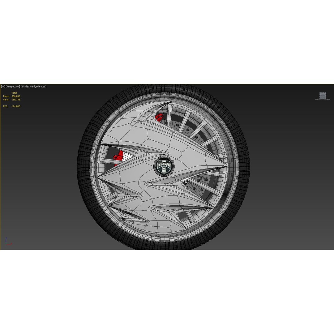 Luxury Car Rim 3D Model – 15 Beautiful Rims Pack, PBR Textures - View 72