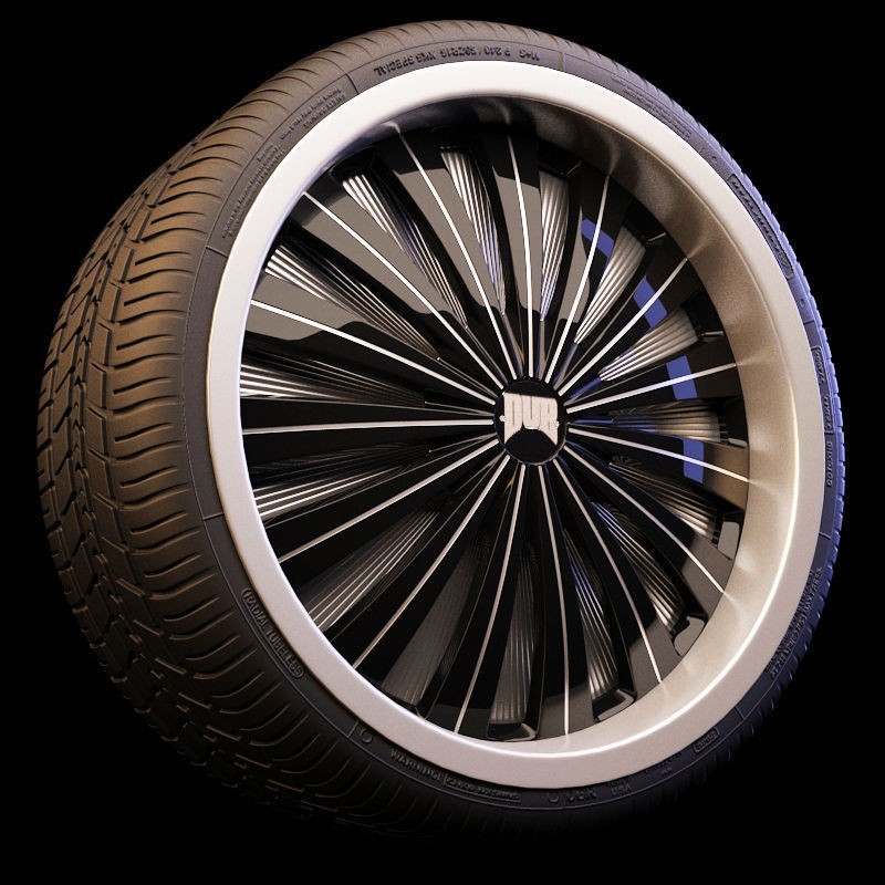 Luxury Car Rim 3D Model – 15 Beautiful Rims Pack, PBR Textures - View 73