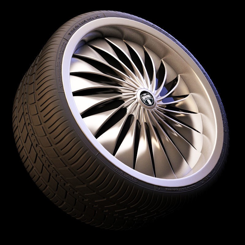 Luxury Car Rim 3D Model – 15 Beautiful Rims Pack, PBR Textures - View 74