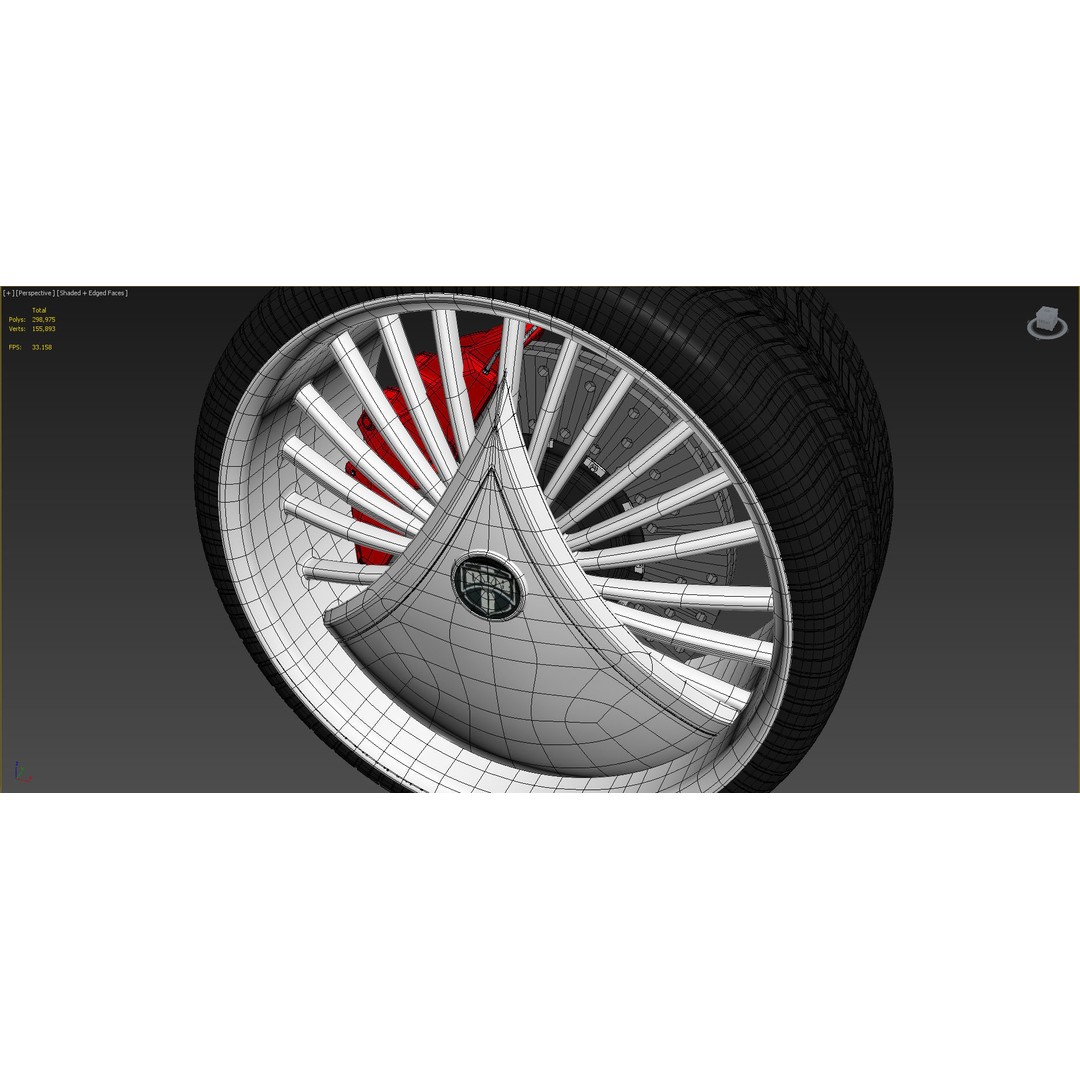 Luxury Car Rim 3D Model – 15 Beautiful Rims Pack, PBR Textures - View 75