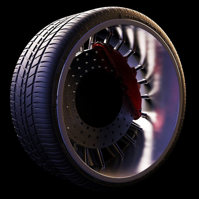 Luxury Car Rim 3D Model – 15 Beautiful Rims Pack, PBR Textures - View 84