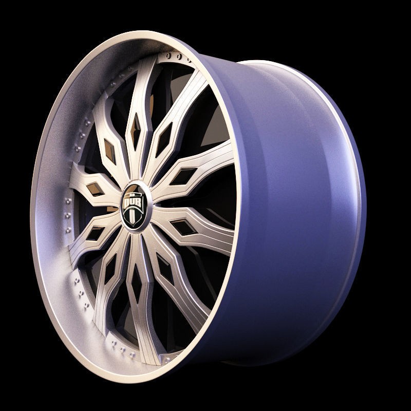 Luxury Car Rim 3D Model – 15 Beautiful Rims Pack, PBR Textures - View 87