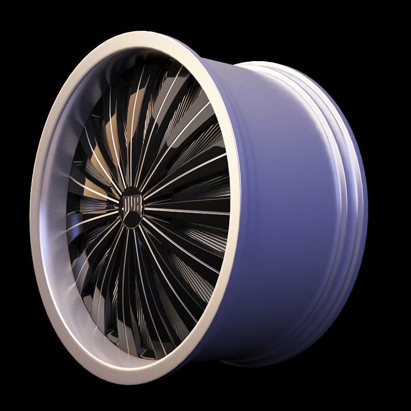 Luxury Car Rim 3D Model – 15 Beautiful Rims Pack, PBR Textures - View 90