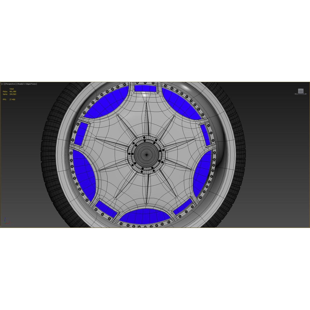 Luxury Car Rim 3D Model – 15 Beautiful Rims Pack, PBR Textures - View 92