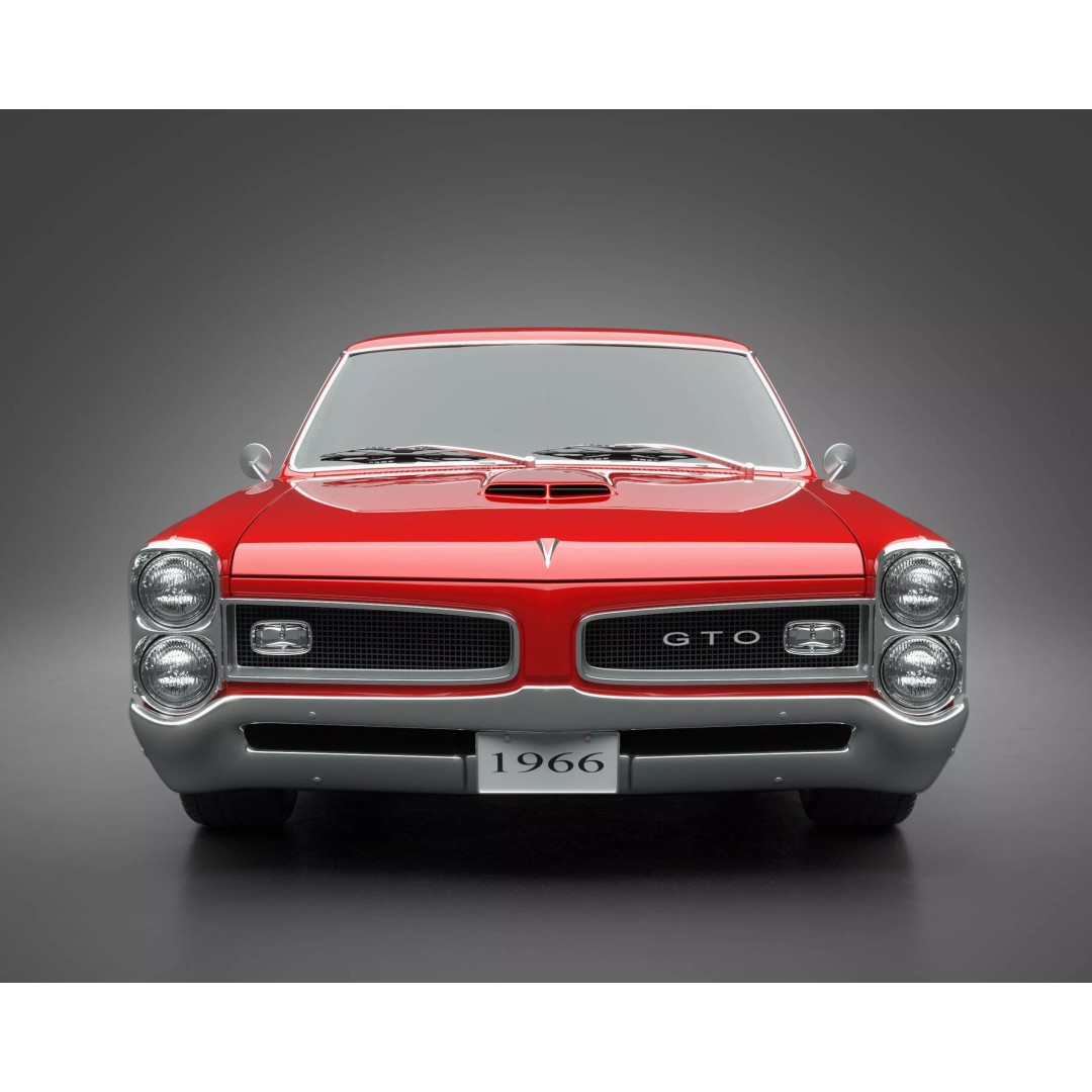 1966 Pontiac GTO 3D Model – Classic Muscle Car, FBX & OBJ Formats - View 4