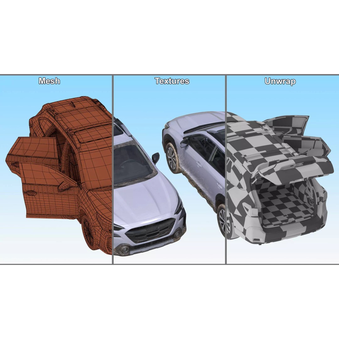 Modern City Crossover SUV 3D Model – High Poly PBR Asset, FBX - View 29