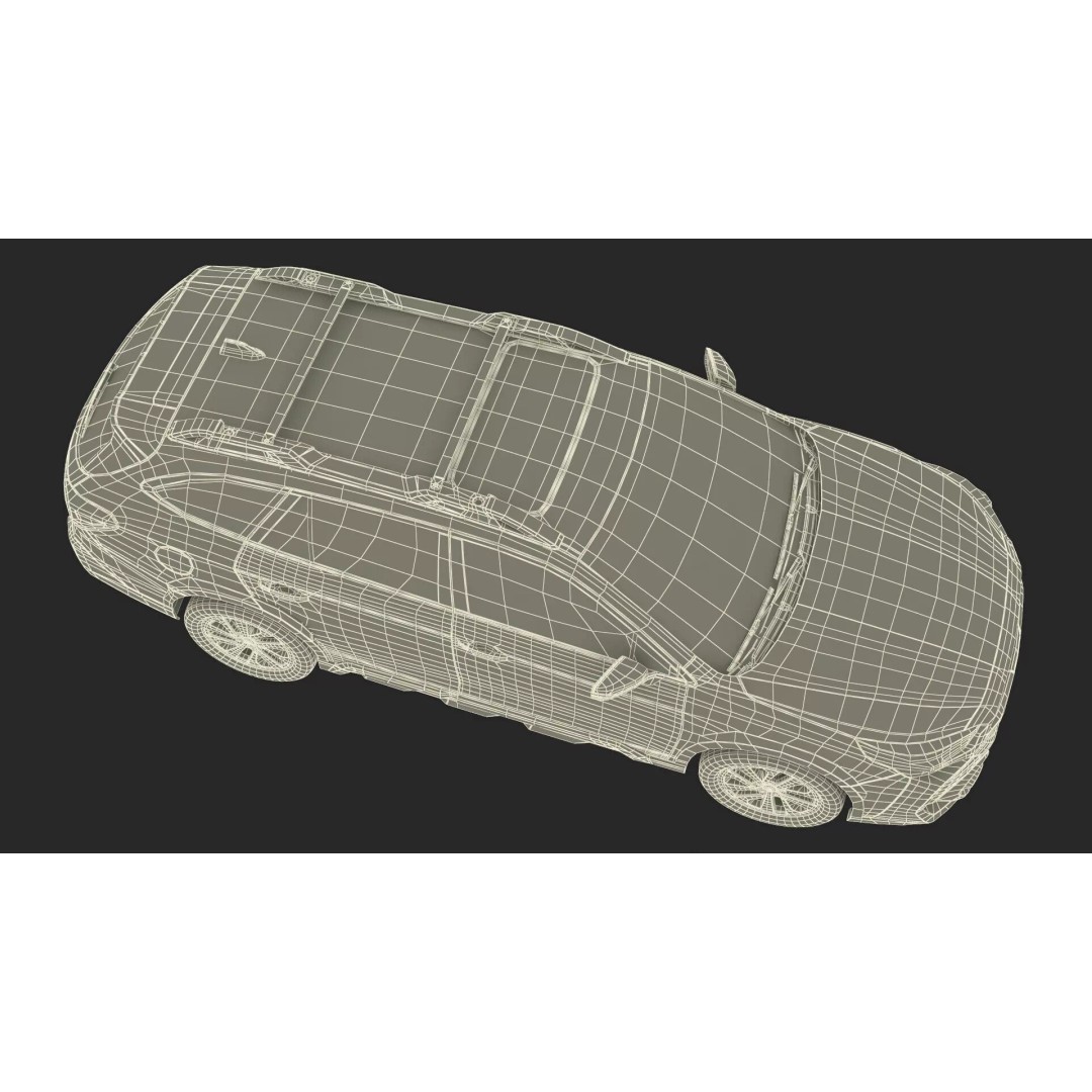 Modern City Crossover SUV 3D Model – High Poly PBR Asset, FBX - View 36