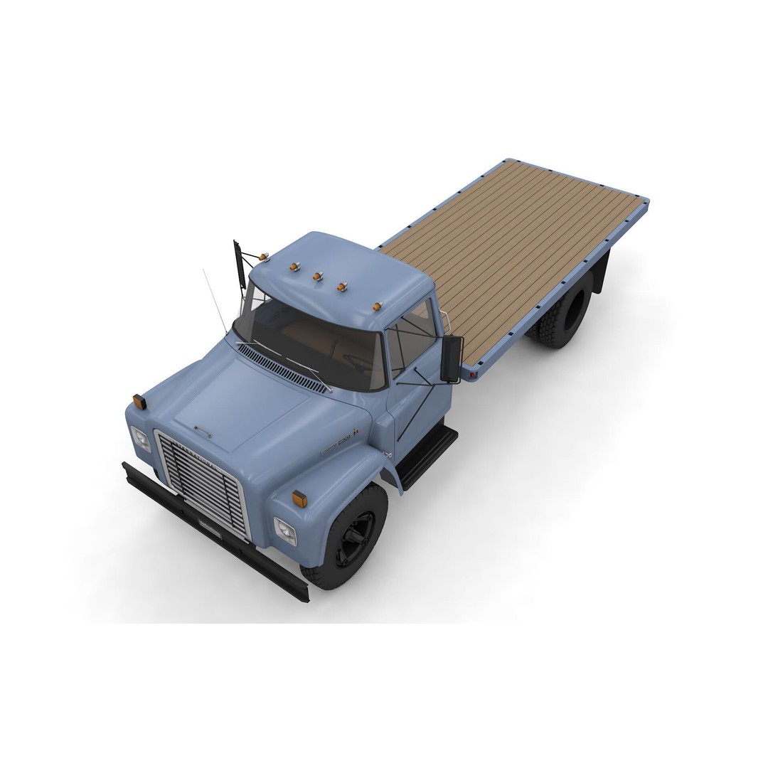 International Loadstar 1600 3D Model – High Poly Vintage Flatbed Truck, FBX - View 19