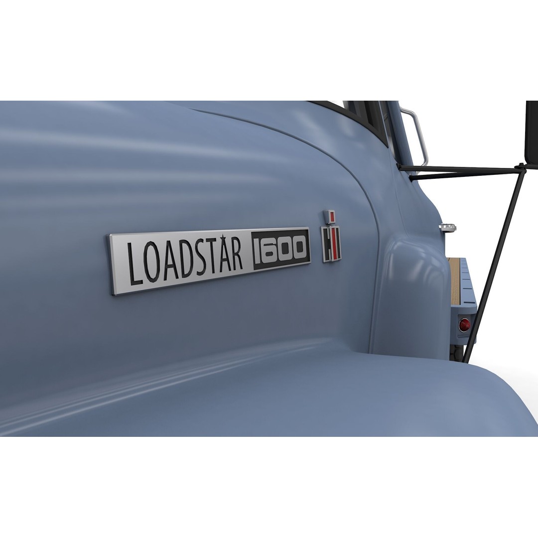 International Loadstar 1600 3D Model – High Poly Vintage Flatbed Truck, FBX - View 4