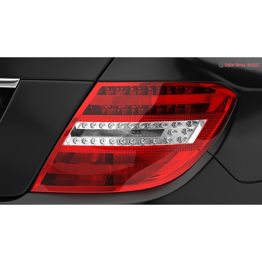Mercedes C Class 2012 3D Model – High Poly Detailed Vehicle, FBX - View 12