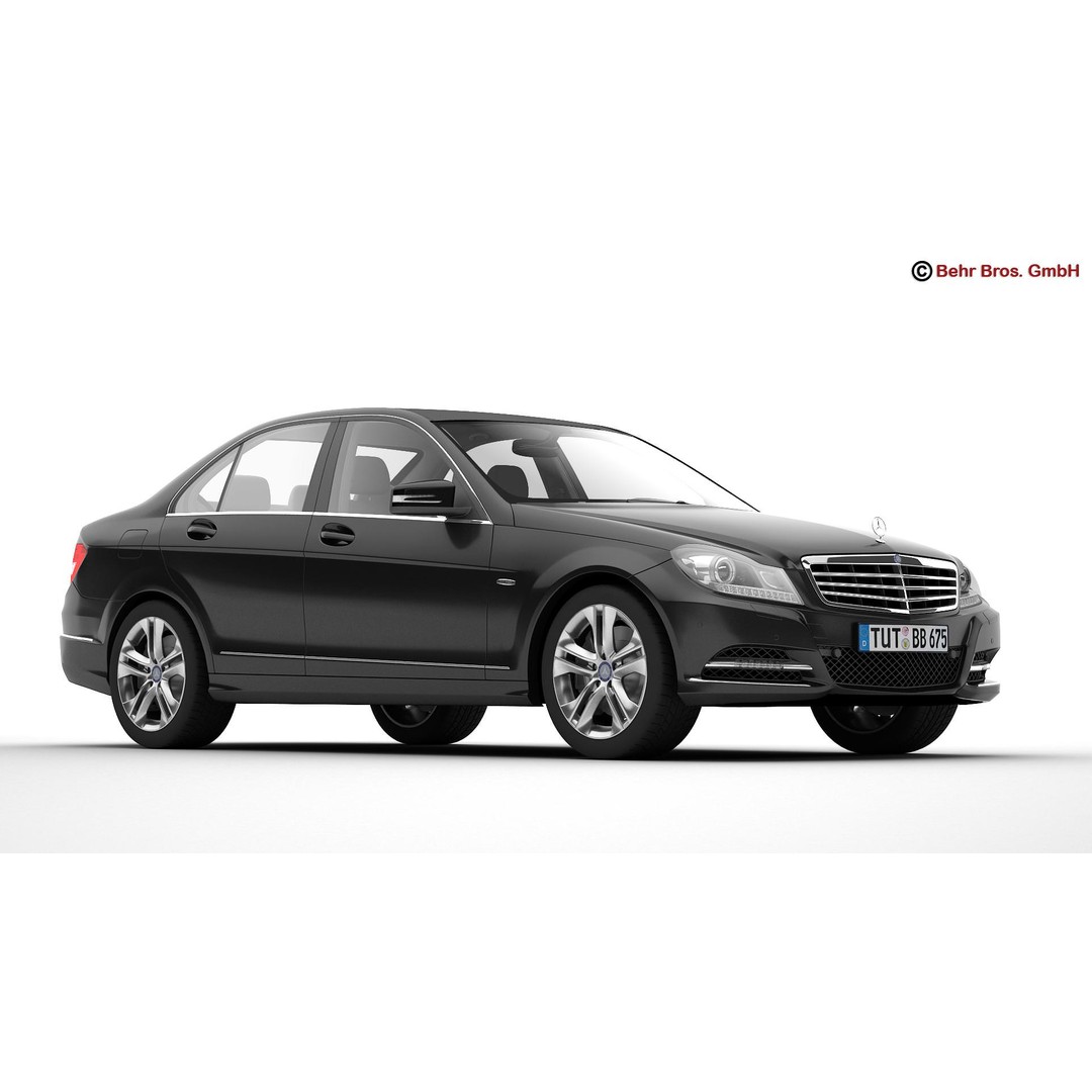 Mercedes C Class 2012 3D Model – High Poly Detailed Vehicle, FBX - View 15