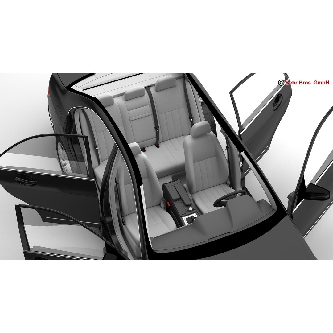 Mercedes C Class 2012 3D Model – High Poly Detailed Vehicle, FBX - View 16